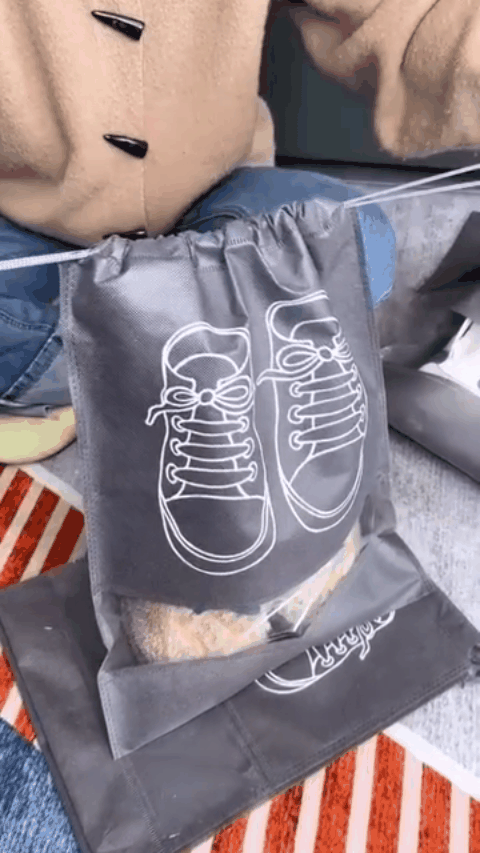 Shoe Bag - Transparent Window Portable Travel Dust-Proof Shoe Bags